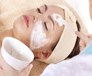 Women having a facial