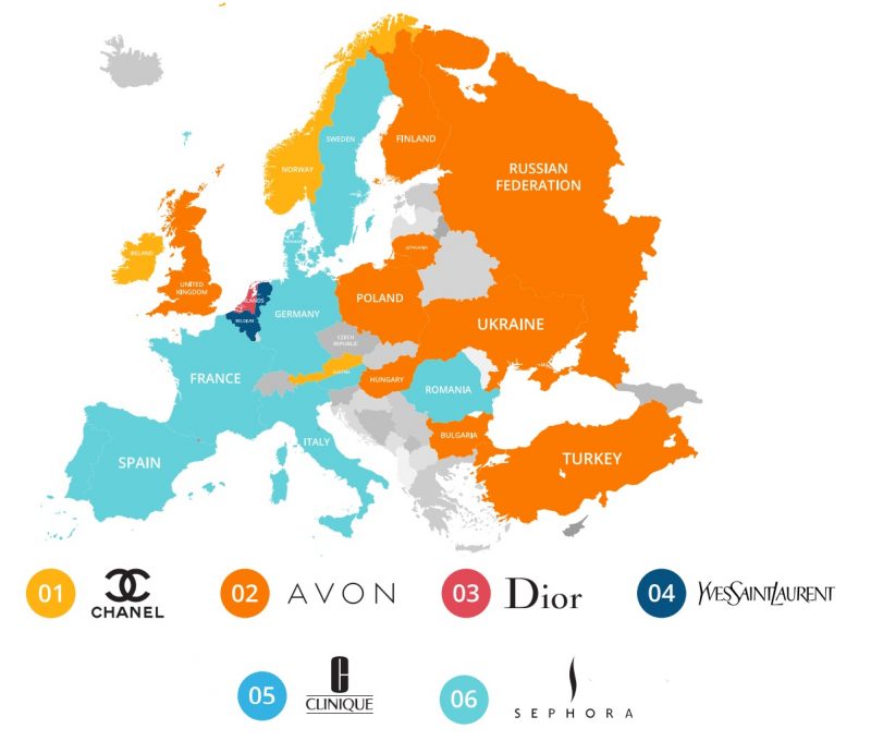 Map of European Brands