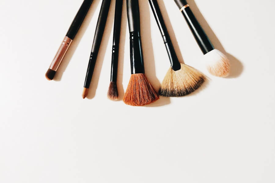 assorted makeup brushes