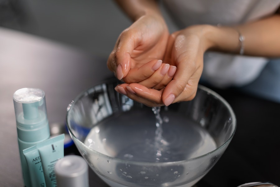 a bowl of water