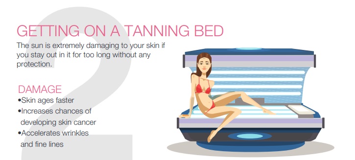 tanning beds can damage your skin