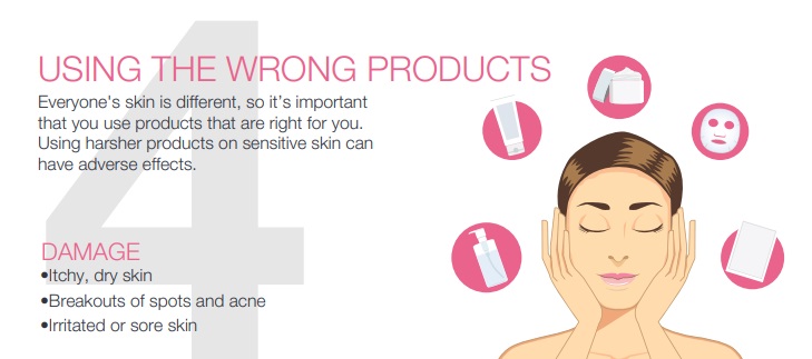 the wrong products can damage your skin